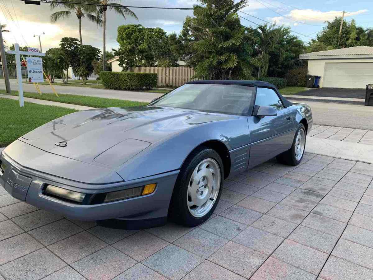 1991 chevrolet corvette convertible blue rwd automatic base