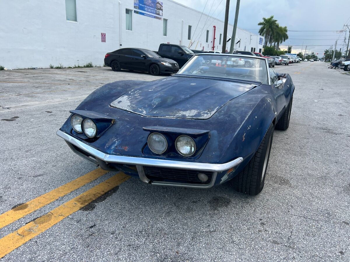 1969 corvette convertible, 4-speed, $1 no reserve