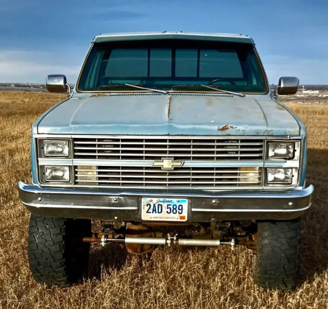 1983 chevrolet k10 pickup blue 4wd manual silverado