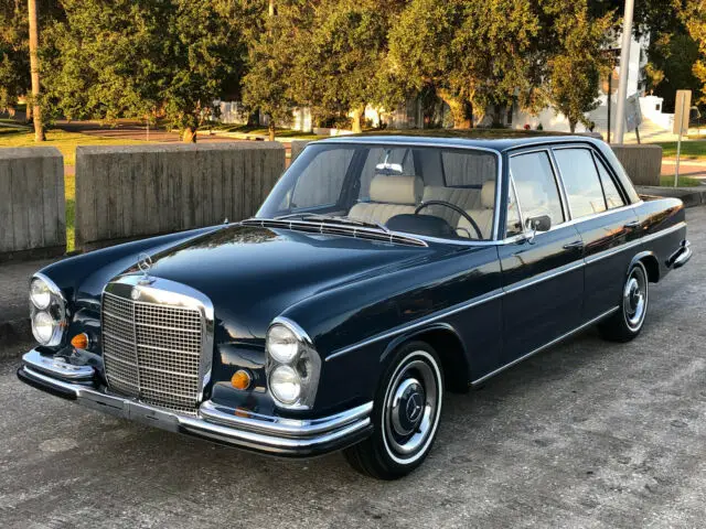 1966 mercedes benz 250s w108, medium blue, 66k, 4-speed manual, a/c, becker
