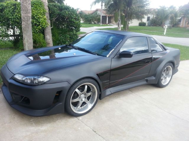 1991 nissan 240sx rb25 engine turbo super wide body carbon fiber hood wide tires