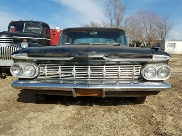 1959 chevrolet bel air 4 door post v8 original project patina chevy sedan black