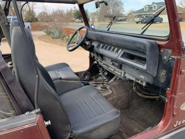 1987 jeep wrangler suv red 4wd manual laredo