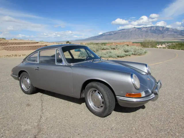 1968 porsche 912 coupe; beautiful car, silver with black interior