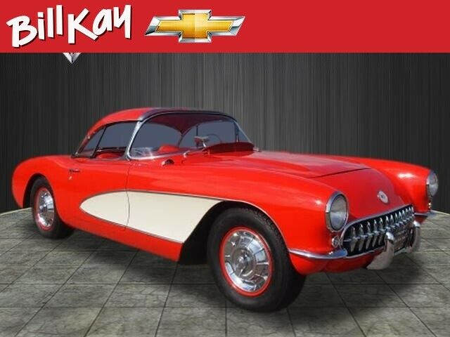 1957 chevrolet corvette 11623 miles roman red 2 dr coupe 4-speed manual