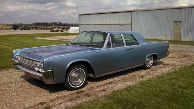 beautiful 1963 bermuda blue lincoln continental sedan