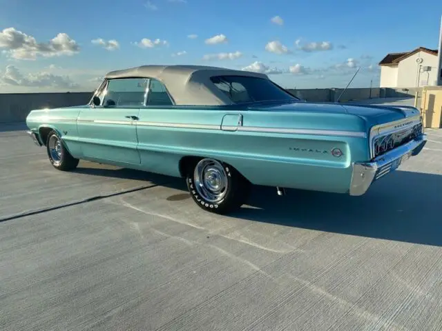 1964 chevrolet impala ss base 102,000 miles silver blue 327ci v8 automatic