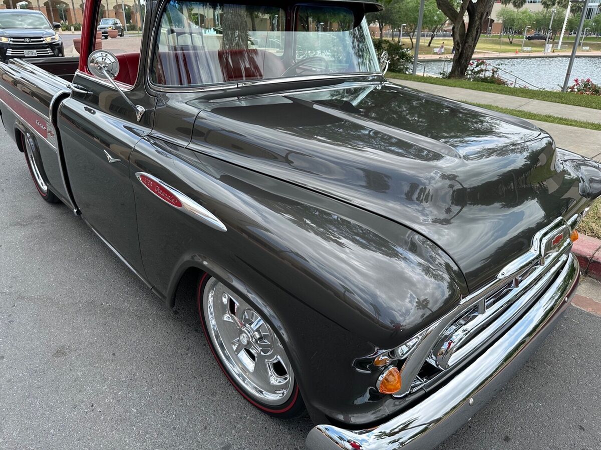 1957 chevrolet c-10 pickup grey cameo