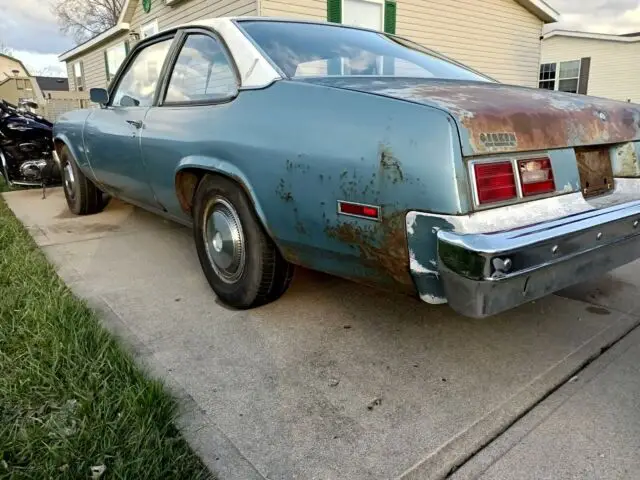 1977 chevrolet nova coupe blue rwd automatic base