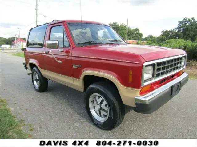 1988 ford bronco ii eddie bauer edition 178435 miles red suv 5 speed manual