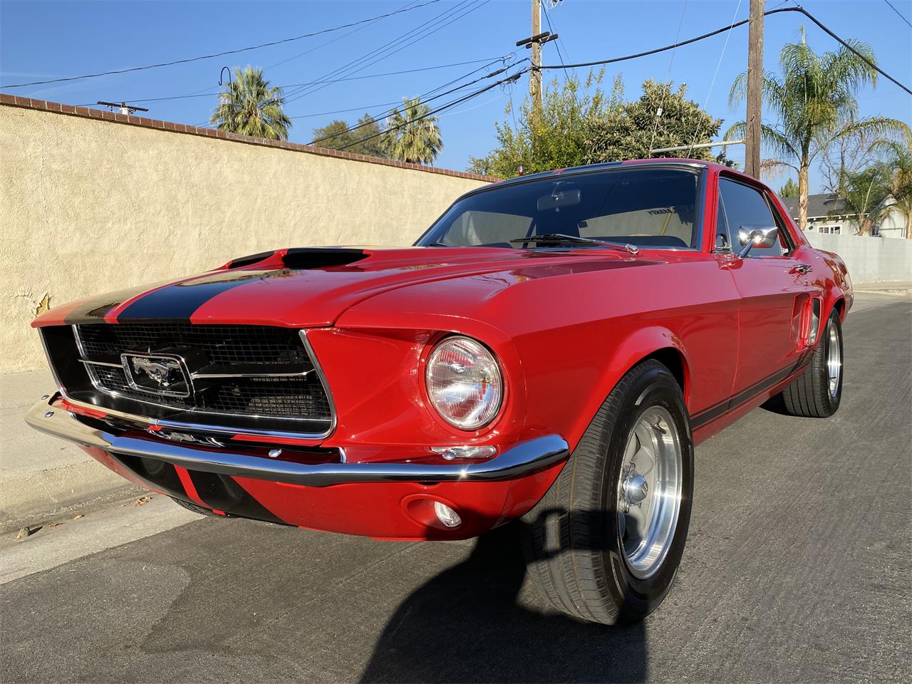 ford mustang red w/ black stripes