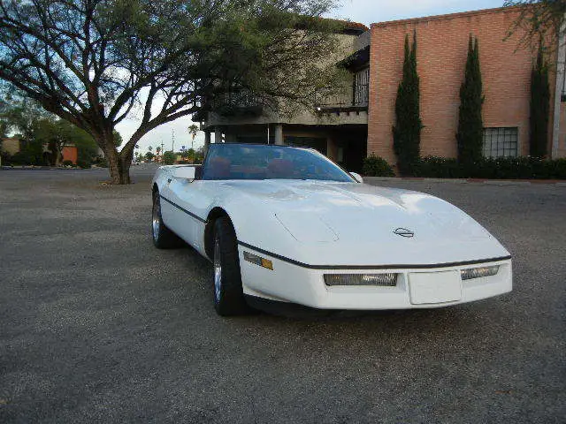 1990 corvette convertible - white with black top