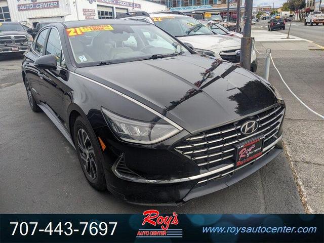 2021 hyundai sonata hybrid blue