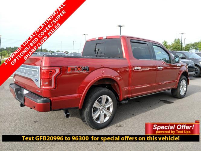 certified 2016 ford f150 supercrew platinum hattiesburg, ms 39402 for sale in hattiesburg, mississippi