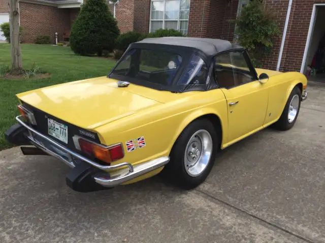 1974 triumph tr6 with 48000 miles and both soft and hard tops