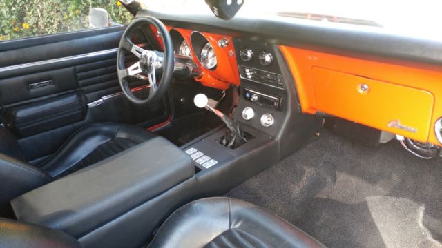 1968 z/28 camaro pro-touring resto mod hugger orange