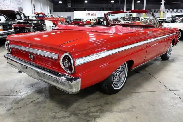 1965 ford falcon 54715 miles rangoon red convertible 206cu in 3.4l 6 cylinder 3