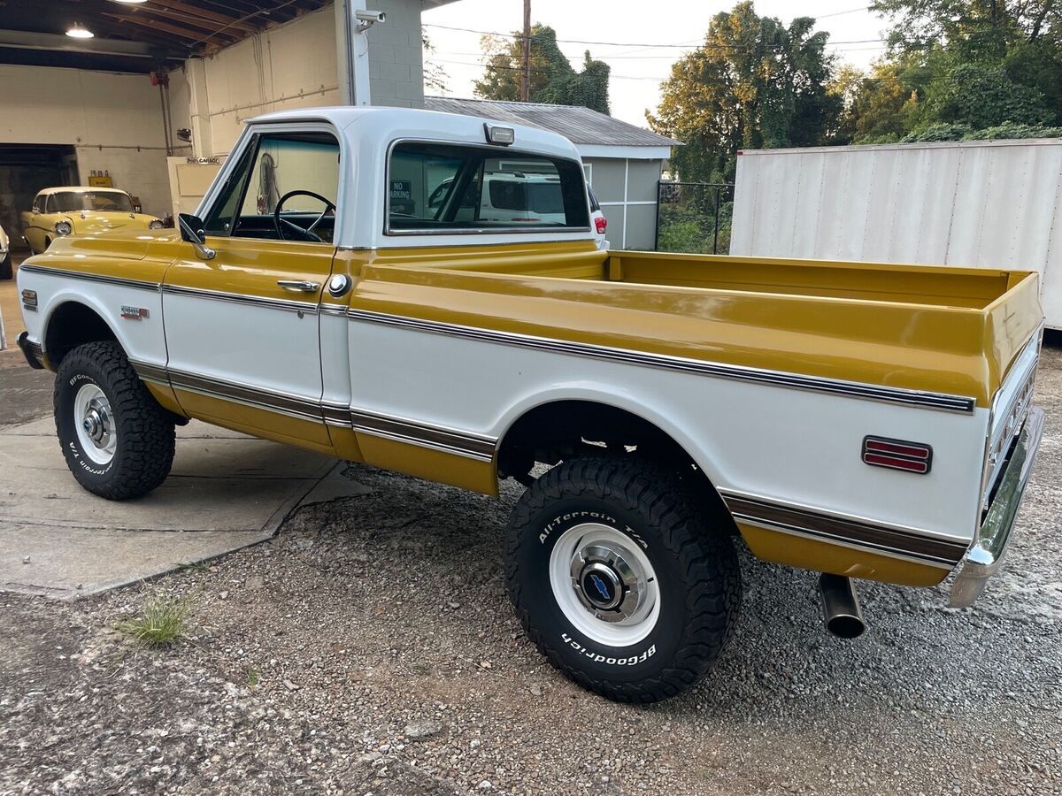 1972 chevrolet c20/k20 pickup yellow 4wd automatic cheyenne
