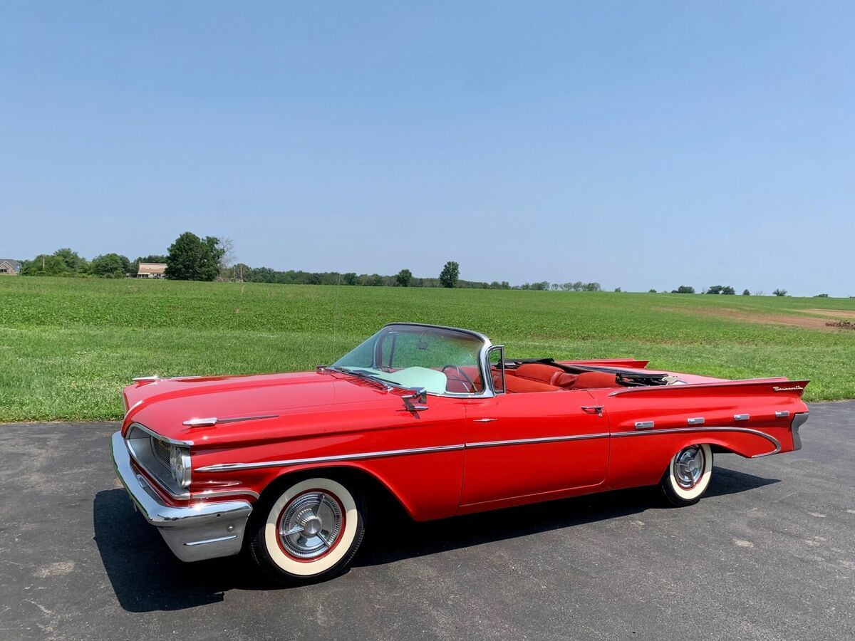 1959 pontiac bonneville convertible red rwd automatic