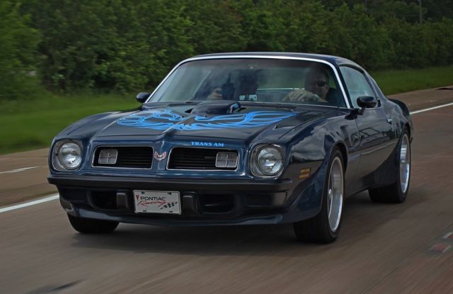 1975 trans am stellar blue pro touring f body suspension 18" wheels #s engine