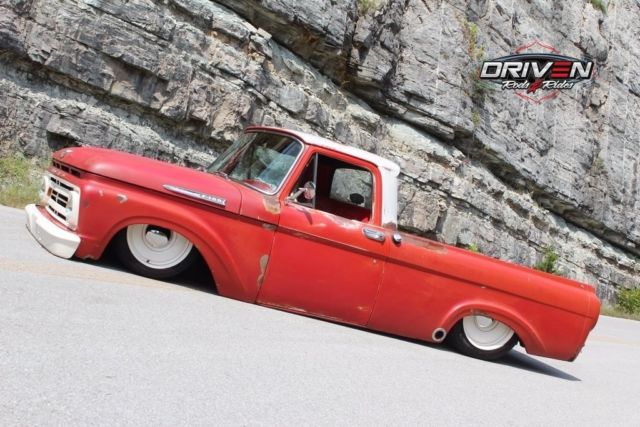 1962 ford f100 unibody short/wide,351v8,ps,pdb,air ride,ac,stereo,patina,show!!