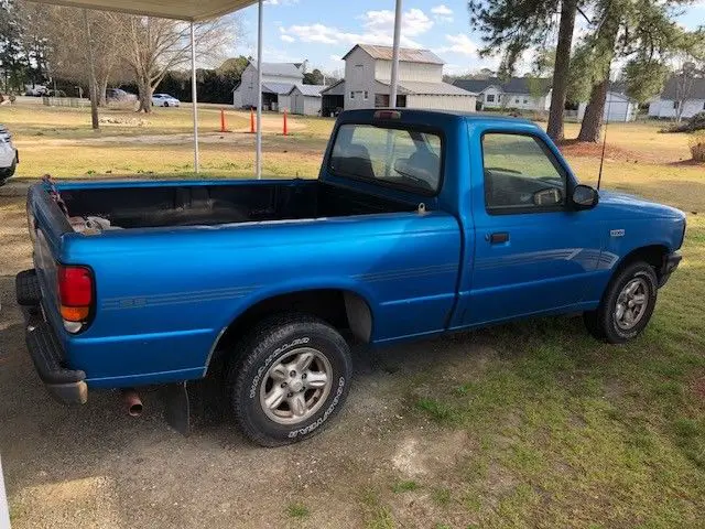 mazda b2300 pickup standard cab blue with bedliner