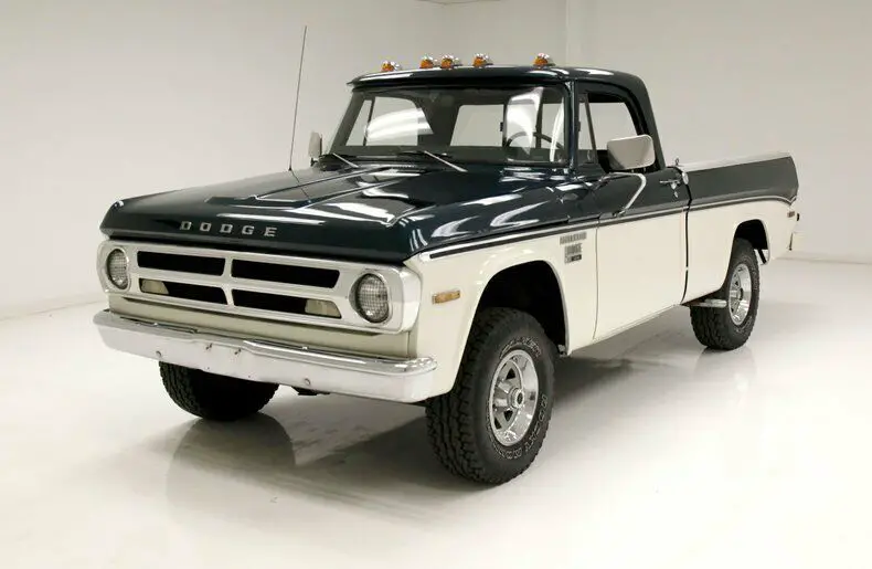 classic power wagon/custom interior/excellent 383ci mopar v8/bike included