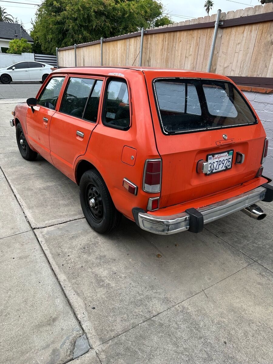 1976 honda civic wagon orange cvcc