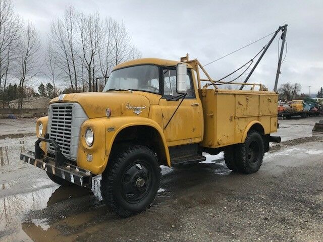 1963 international larvester 4x4 awd 1600 loadstar line truck utility box boom