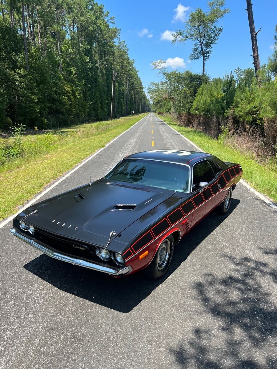 1973 dodge challenger coupe red rwd automatic rallye