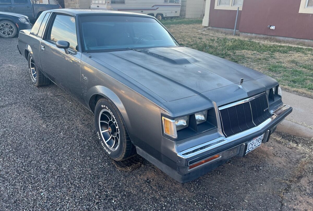 1986 buick regal coupe grey rwd automatic t-type