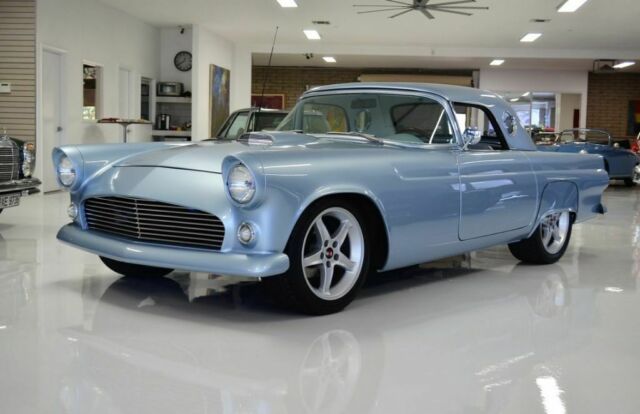 1955 ford custom 1080 miles blue thunderbird full (2015), modern drivetrain, a/