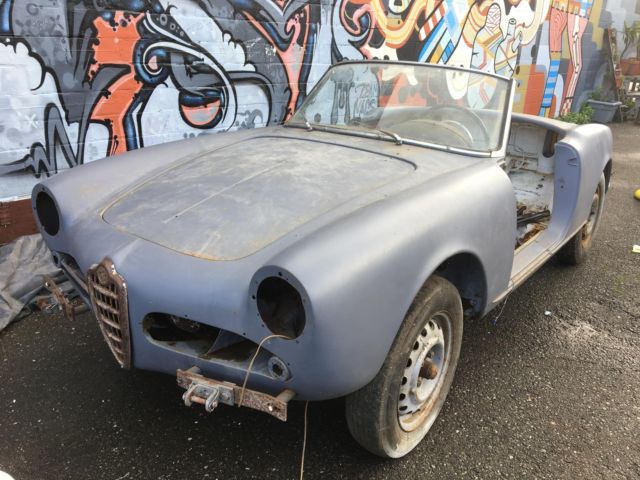 1958 alfa romeo giulietta spider spider 0 miles white convertible manual