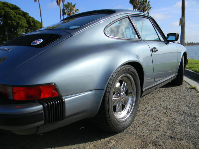1983 porsche 911sc coupe, slate blue metallic documented low mileage 911 sc