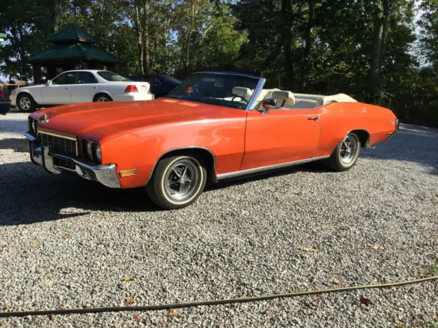 1972 classic buick skylark convertible, all original 74k miles, univ tenn orange