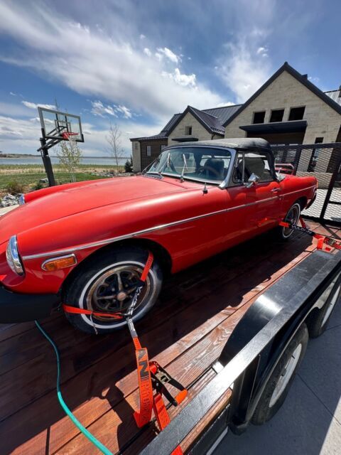 1975 mg mgb convertible orange rwd manual