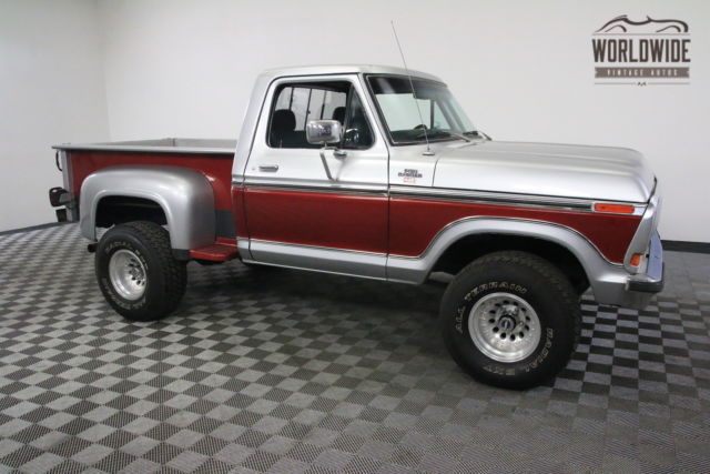 1977 red xlt 4x4 stepside 73k original miles!