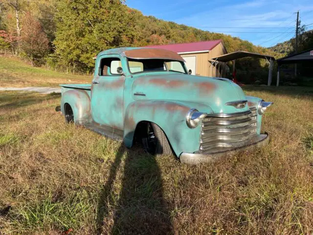 1953 chevrolet 3100 chevy patina rat rod shop truck pickup green rwd automatic