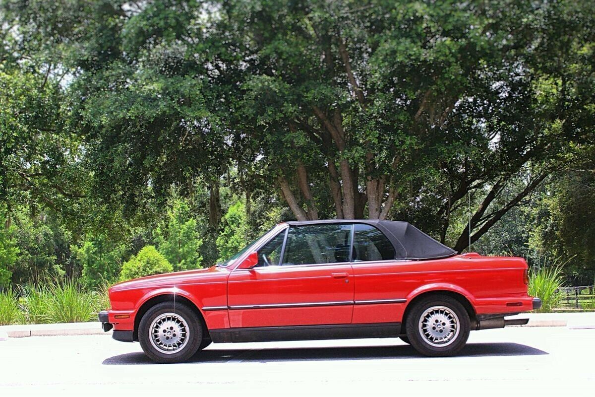1988 bmw e30 convertible red-low miles, super clean
