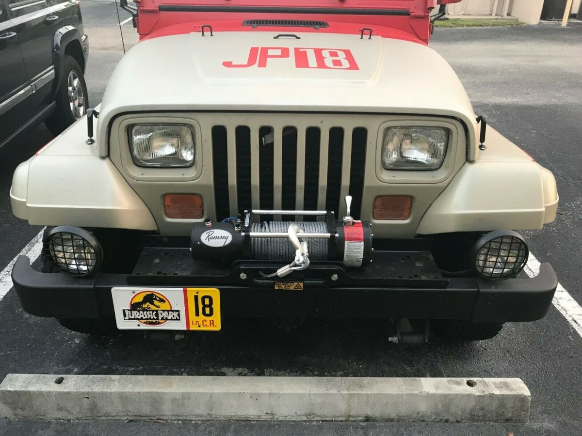 1993 jurassic park jeep wrangler yj - manual, 4.0l straight six