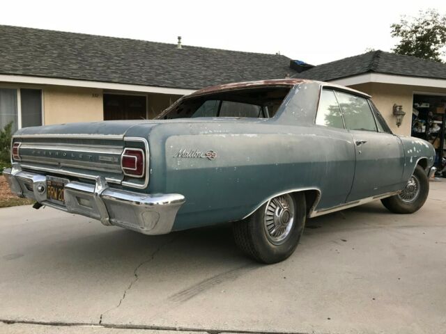 1965 malibu ss chevelle 138 vin 250hp 327 barn find 3 owner ca black plate car