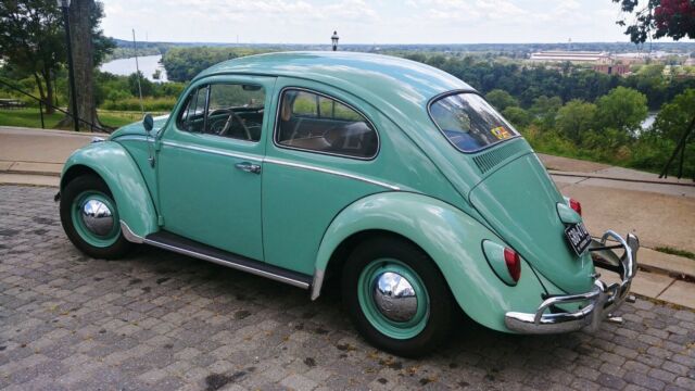 1962 volkswagen beetle - runs like new! turquoise - 6 volt