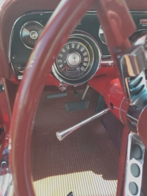 1967 ford mustang fastback s-code candyapple red with c6 automatic transmission