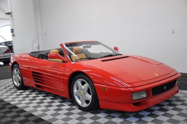 1994 ferrari 348 spider red/tan fresh service tubi exhaust 5700 miles