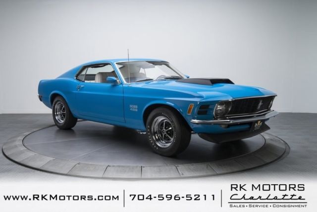1970 ford mustang boss 429 grabber blue fastback boss 429 v8 4 speed manual