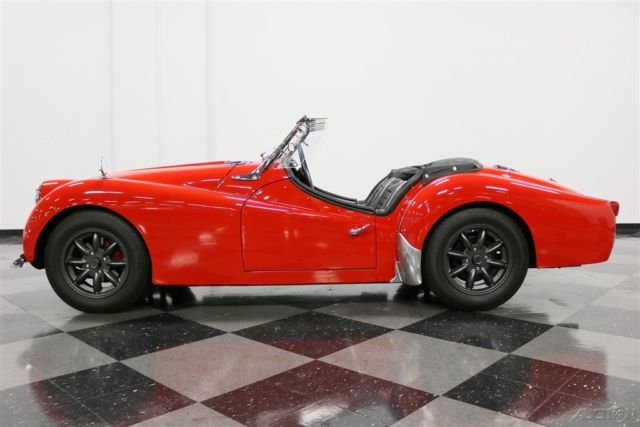 classic vintage british sports car convertible red 4 speed restored 1960 used