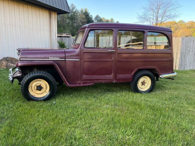 1952 willys wagon wagon red 4wd manual 4x4