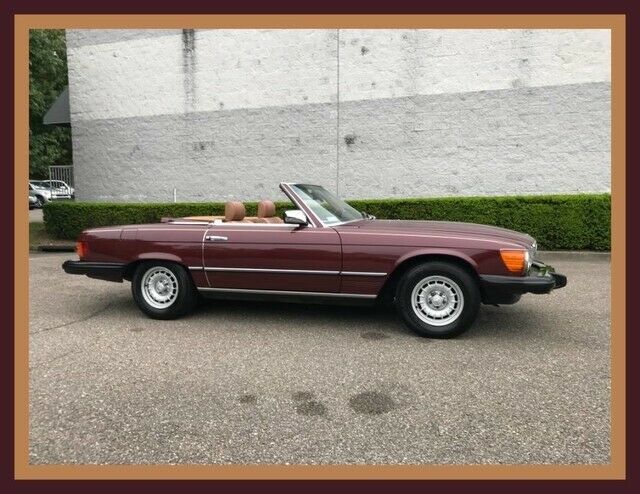1985 mercedes-benz 380 series sl class 380sl rare find read pajett red metallic