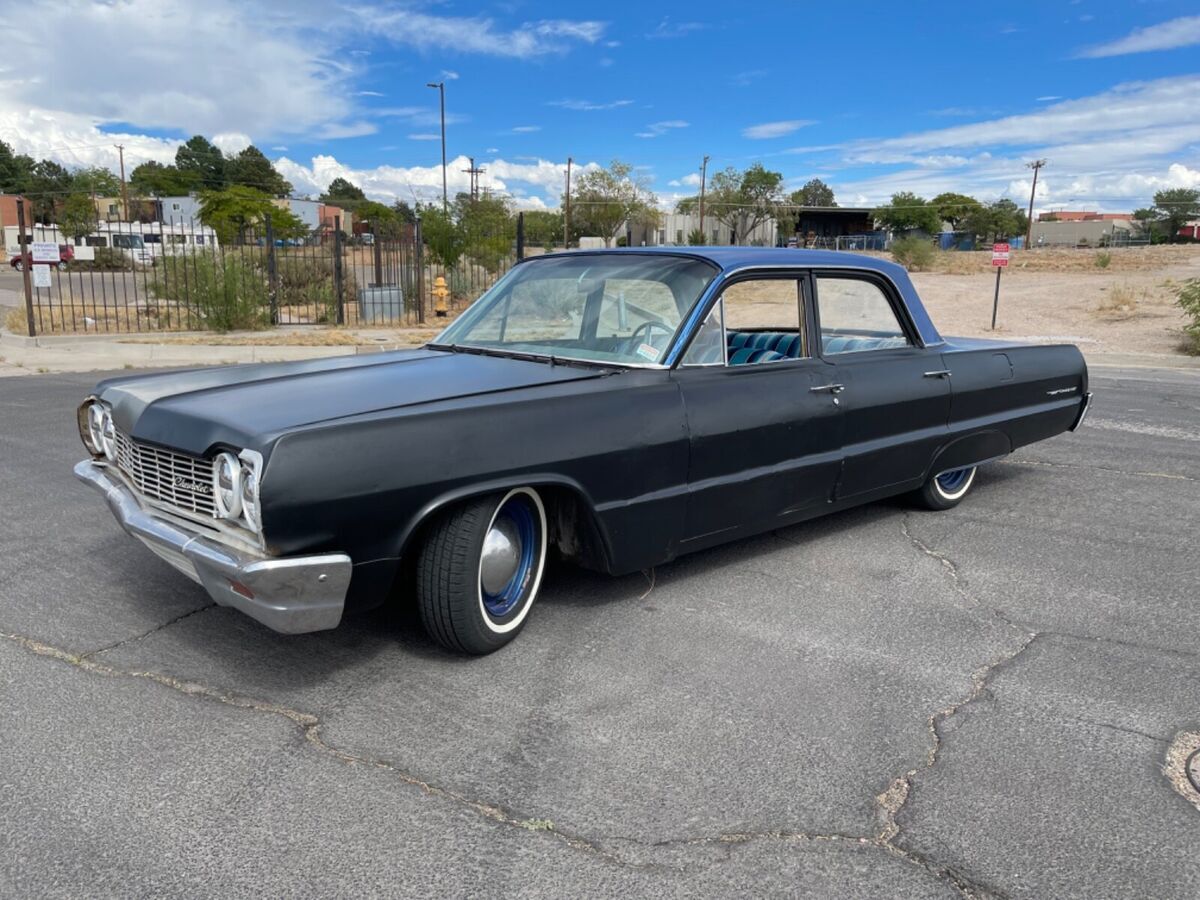 1964 chevrolet bel air sedan black rwd automatic impala