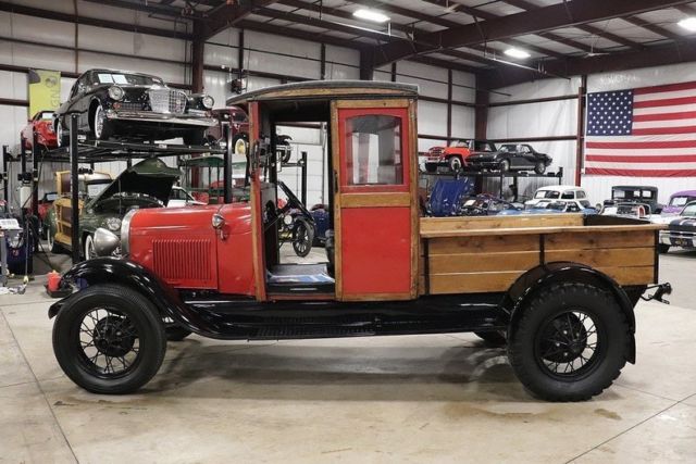 1930 ford model a 70593 miles red pickup truck 4 cyl manual